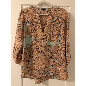 The Limited multicolored 3/4 sleeve dress shirt